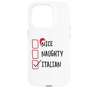Nice Naughty Italian - Pyjama Amusant avec liste de Noël Italie Coque pour iPhone 15 Pro