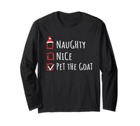 Nice Naughty Pet The Goat Christmas List Shirt Ferme Manche Longue
