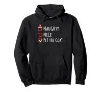 Nice Naughty Pet The Goat Christmas List Shirt Ferme Sweat à Capuche