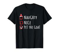 Nice Naughty Pet The Goat Christmas List Shirt Ferme T-Shirt