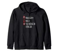 Nice Naughty Still Waiting for Flying Cars Shirt Xmas Sweat à Capuche