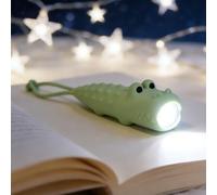 NICE POINT Lampe Torche Enfant LED Rechargeable USB-C, Lampe de Poche Enfant Crocodile avec Dragonne, Petite Lampe Torche Silicone Dès 3 Ans, Lampe Camping Enfant Cadeau