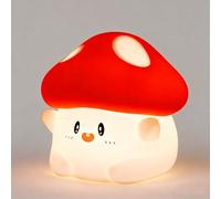 NICE POINT Veilleuse pour enfants, jolie lampe en forme de champignon en silicone spongieux, veilleuse LED Kawaii pour chambre enfant.