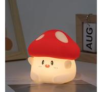 NICE POINT Veilleuse pour enfants, mignonne lumière de champignon de pépinière, lampe en silicone squishy pour les garçons et les filles, veilleuse LED pour la décoration de la chambre d'enfant.