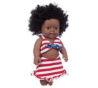 Nice Poupée africaine avec yeux en acrylique, cheveux afro, articulations rotatives, 30 cm