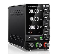 NICE-POWER Alimentation CC variable, alimentation régulée à commutation réglable 30 V 10 A avec encodeur bouton de réglage grossier et fin, alimentation de laboratoire avec bouton de sortie 5 V/2 A