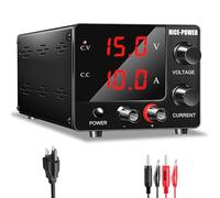NICE-POWER Alimentation CC variable de 0 ~ 30 V 0 ~ 10 A, affichage LED à 3 chiffres courant et tension réglable de 150 W fixe avec encodeur, alimentation de banque CC 15