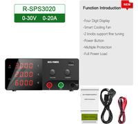 NICE-POWER Alimentation de laboratoire DC, sortie 0-30V 0-60A, affichage LED à quatre chiffres, 30V20A 600W noir, 220 V