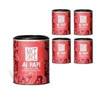 NICE SPICE Chili con Carne Lot de 5 boîtes d'épices (5 x 55 g), mélange d'épices pour plats mexicains, tacos, burritos, cadeaux pour cuisiniers amateurs, réserve d'épices