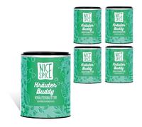 NICE SPICE Lot de 5 boîtes d'épices (5 x 25 g), parfaites pour le beurre aux herbes et les trempettes, ingrédients exquis pour la cuisine gourmande, cadeau pour les gourmets