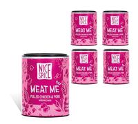 NICE SPICE Meat Me Lot de 5 épices (5 x 60 g), parfaites pour les amateurs de porc et de poulet, les amateurs de barbecue, cadeau pour les maîtres du barbecue, réserve d'épices