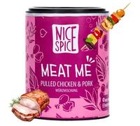 NICE SPICE Pulled Chicken & Pork Lot de 15 x 60 g de mélange d'épices Meat Me - Parfait pour le porc et le poulet, les fans de barbecue, cadeau pour les maîtres du barbecue, stock d'épices