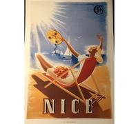 Nice - Transat - SNCF / Jean LUC - 50x70 cm - AFFICHE / POSTER G