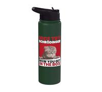 Nice Try Schrödinger I Schrödinger Cat Scientist Stainless Steel Insulated Water Bottle