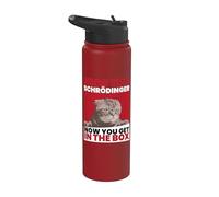 Nice Try Schrödinger I Schrödinger Cat Scientist Stainless Steel Insulated Water Bottle