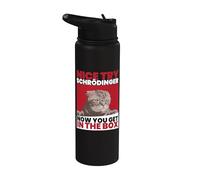 Nice Try Schrödinger I Schrödinger Cat Scientist Stainless Steel Insulated Water Bottle