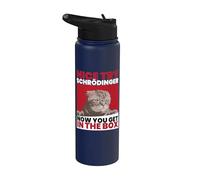 Nice Try Schrödinger I Schrödinger Cat Scientist Stainless Steel Insulated Water Bottle