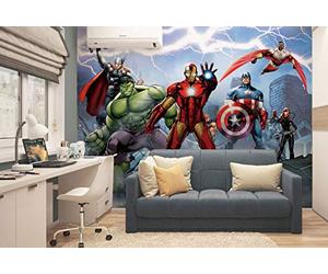 Nice walls Papier Peint Mural pour Chambre d'enfant Avengers 252 x 182 cm