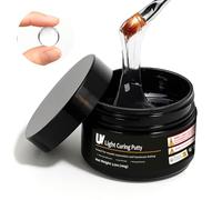 NICE2MEU 100 g de mastic durcissant à la lumière UV (pâte UV) - Forte adhérence, durcissement rapide et longue durée de vie - Facile à poncer et à réparer - Pour travaux manuels 3D, design des ongles
