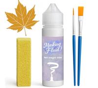 NICE2MEU Liquide de masquage blanc de 60 ml pour peinture à l'aquarelle, séchage rapide et facile à déchirer, sans résidus, convient pour la peinture à l'aquarelle pour éviter les taches accidentelles
