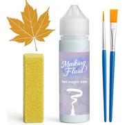 NICE2MEU Liquide de masquage bleu de 60 ml pour peinture à l'aquarelle, séchage rapide et facile à déchirer, sans résidus, convient pour la peinture à l'aquarelle pour éviter les taches accidentelles