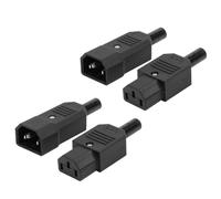 Nicear AC250V 10A 3 Broches Panneau Montage IEC320 C14 Mâle C13 Femelle Connecteur D Alimentation Prise 3 Bornes Panneau Montage Prise D Alimentation Adaptateur Connecteur