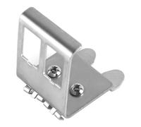 Nicear Adaptateur rail DIN pour modules Keystone RJ45, support métallique en acier inoxydable de 1,5 mm pour rails DIN de 35 mm, modules Keystone de 14 x 16 mm - Module 2 ports