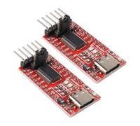 Nicear Lot De 2 Modules Adaptateurs Série FT232RL FTDI USB 3,3 V 5,5 V vers TTL pour Arduino FT232 Pro Mini Type-C USB vers TTL 232