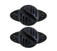 Nicear Lot de 20 isolateurs pour clôtures électriques - Tiges de support hémisphériques pour systèmes de grilles d'élevage, noires