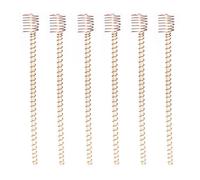Nicear Lot de 6 Piquets de Jardin Électro-Cultivés (Cuivre/Bois) - Antenne Potager 30 cm Sans Outils ni Fils - Stimulateur de Croissance Sain