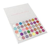 Nicear Palette de fards à paupières pailletés de 40 couleurs - Imperméable et hautement pigmentée, boîtier en métal 15 x 10 x 6 cm pour fête et festival