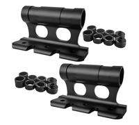 Nicear Support De Fourche De VéLo (Lot De 2) - Adaptateur D'Axe Traversant à DéGagement Rapide En Aluminium Pour Barres De Toit Camions Et Camping-Cars (8 Pour Axes M5/M12/M15) 110 Mm