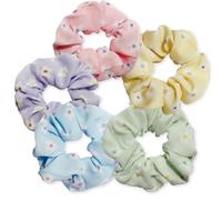 NICECONE Lot de 5 chouchous à cheveux vintage français à motif floral - Élastiques à cheveux en mousseline de soie pour femmes et filles, chouchous doux de style bohème - Accessoires pour cheveux