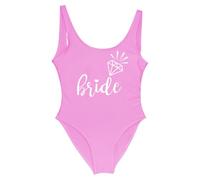 NICECY Maillot de Bain Bridal One Piece Maillot de Bain équipe Femme Mariage Bachelor Party(Blanc-018,as4,Alpha,XX_l,Regular,Regular)