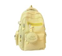 NICECY Sac à dos à haute apparence pour les élèves de collège de grande capacité polyvalente pour voyages universitaires occasionnels(jaune)