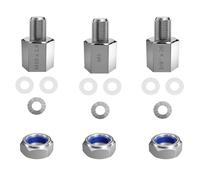 NICEDACK Adaptateur d'essieu de vélo pour essieu Plein M10 x 1,0, axe Plein 3/8" x 26, Blocage Rapide M5, Adaptateur Universel pour remorque de vélo