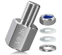 NICEDACK Adaptateur d'essieu de vélo unisexe pour essieu plein 3/8" x 26 - Adaptateur universel pour remorque de vélo