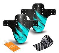 NICEDACK Garde-Boue pour VTT, 2 pièces, Compatible avec vélos 20-29 Pouces | Plusieurs couleurs disponibles, souple et résistante, ultra-légère, montage avant et arrière, multi-positions