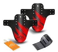 NICEDACK Garde-Boue pour VTT, 2 pièces, Compatible avec vélos 20-29 Pouces | Plusieurs couleurs disponibles, souple et résistante, ultra-légère, montage avant et arrière, multi-positions
