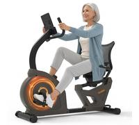 Niceday Vélo d'Appartement Semi-Allongé Magnétique, Vélo Couché 16 Niveaux Résistance, Velo Semi Allongé Roue Transport, Impulsion&Ecran LCD, Velo d appartement Semi Allongé Siège Réglable Ergonomique