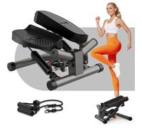 Niceday Steppers Twist Steppers pour entraînement d'exercice, mini stepper avec bandes de résistance, machine à pas pour la maison, appareil d'exercice avec écran LCD, économie d'espace, pédale