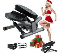 Niceday Steppers Twist Steppers pour entraînement d'exercice, mini stepper avec bandes de résistance, machine à pas pour la maison, appareil d'exercice avec écran LCD, économie d'espace, pédale