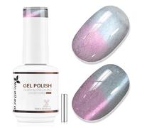 Nicedeco 15ml Vernis Gel Œil de Chat Magnétique Effet Fourrure avec Aimant - Poudre Magnétique Fine Holographique UV LED, Effet Cristal Liquide Réfléchissant, Longue Tenue pour Salon & DIY Maison -650
