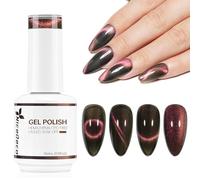 Nicedeco 15ML Vernis Semi Permanent Magnétique Cat Eye, Cosmique Foncé Pailleté Oeil de Chat Vernis à ongles Gel UV LED pour Salon DIY Maison (309)
