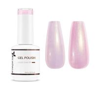 Nicedeco 15ML Vernis Semi Permanent Nacré Perle, Sans HEMA Vernis à Ongles Gel Soak Off UV LED Rose Brillant Longue Durée (03)