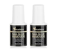 Nicedeco 2 Pièces 10 ml Dissolvant Colle à Ongles - Dissolvant Professionnel pour un Démontage Rapide et Propre des Faux Ongles, Sans Abîmer l'Ongle Naturel, Formule Douce et Efficace