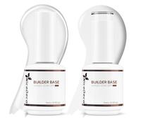 Nicedeco 2pcs 15ml Gel Construction Ongle UV 8 en 1, Gel Builder Base de Renforcement, Réparation et Extensions - Clair + Blanc Laiteux