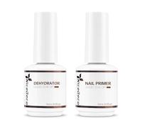 Nicedeco 2X 15ML Primer et Déshydrateur Ongle Kit pour Acrylique Gel UV Vernis à Ongles Nail Prep Manucure, sans HEMA Protéger Ongles Naturel Air Dry