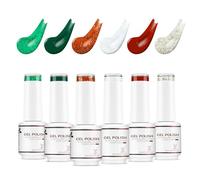 Nicedeco 6 Couleurs Vernis Semi Permanent, Lot Vernis à Ongles Gel Polish UV LED Soak Off Brillant Longue Durée - Kit 53