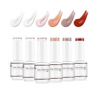 Nicedeco 6 Couleurs Vernis Semi Permanent Saint-Valentin Série, Lot Vernis à Ongles Gel Polish UV LED Soak Off Brillant Longue Durée - Kit 17